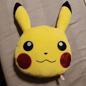 Pokemon Pikachu Plush Pillow Head Pillow Toy Stuffed no tag